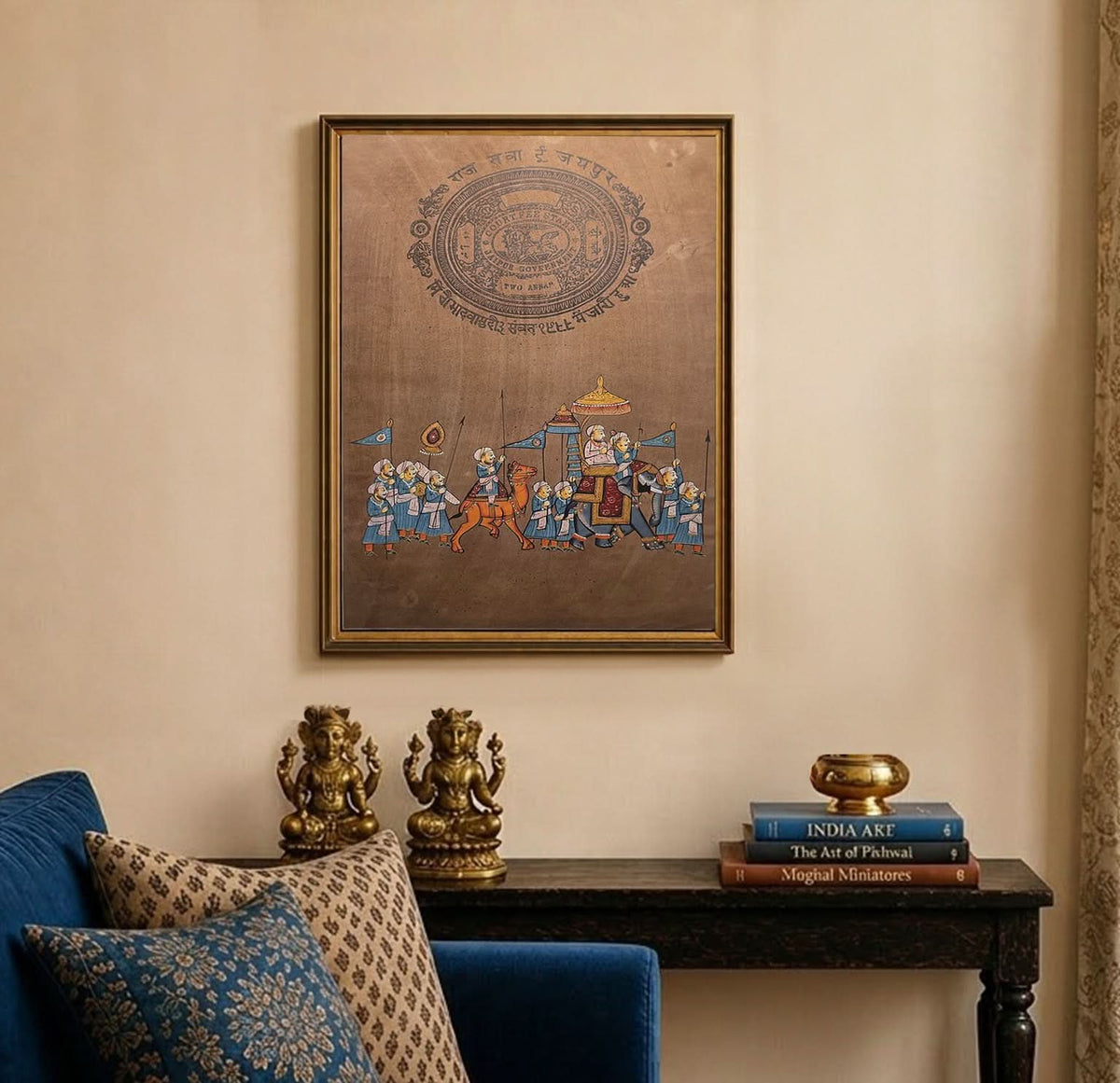 Royal Procession on Folio - Handpainted