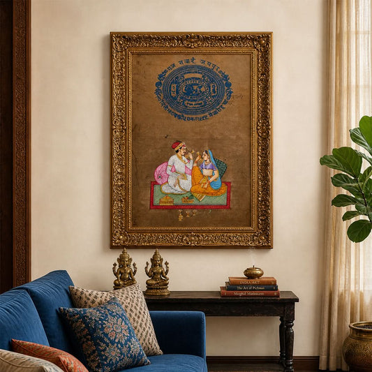 Raja & Rani on Folio- Hand-painted
