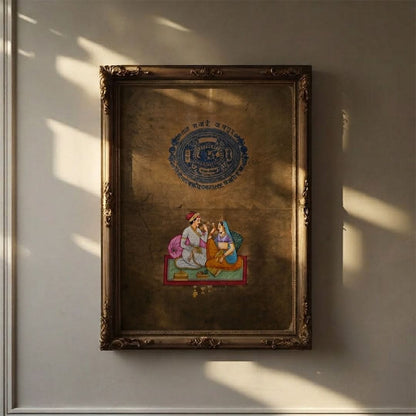 Raja & Rani on Folio- Hand-painted