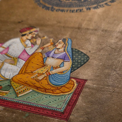 Raja & Rani on Folio- Hand-painted