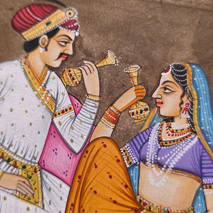 Raja & Rani on Folio- Hand-painted