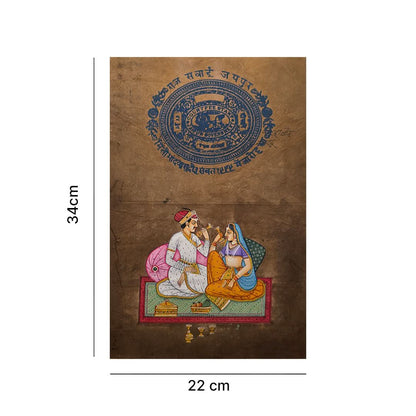 Raja & Rani on Folio- Hand-painted