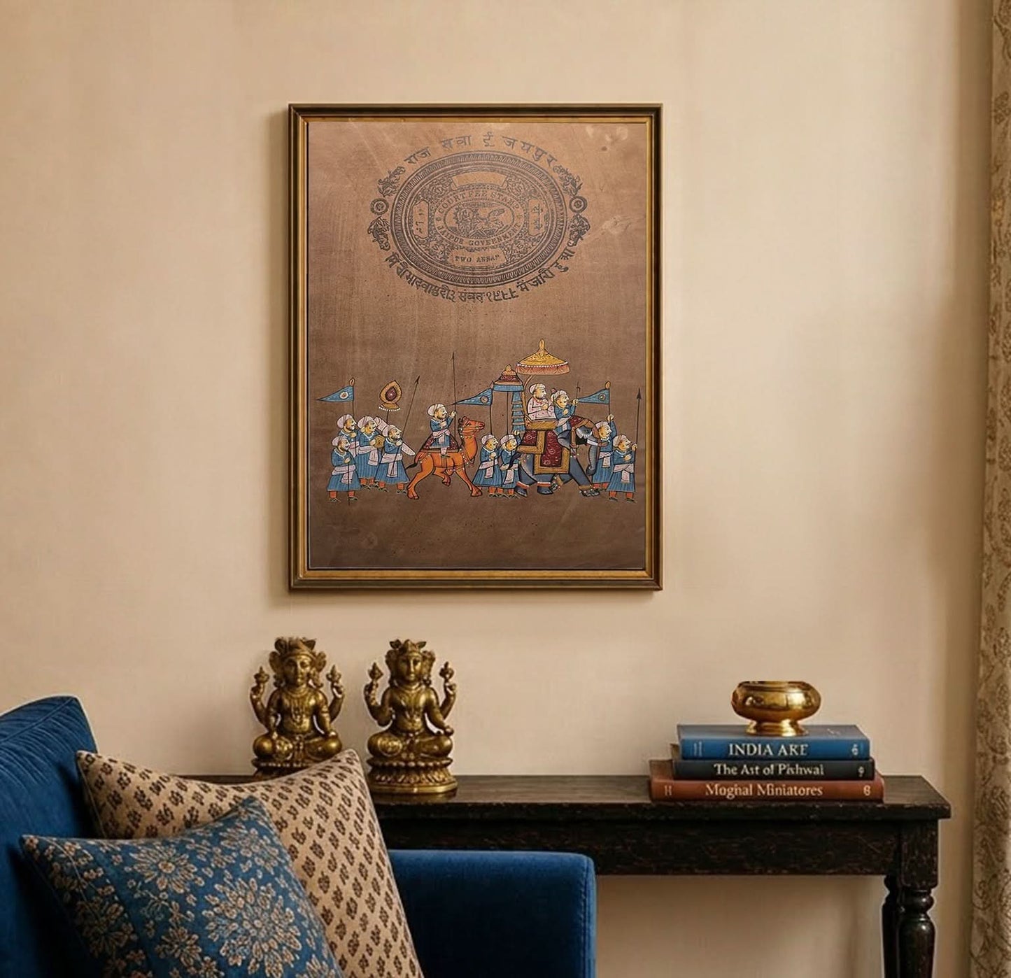 Royal Procession on Folio - Handpainted