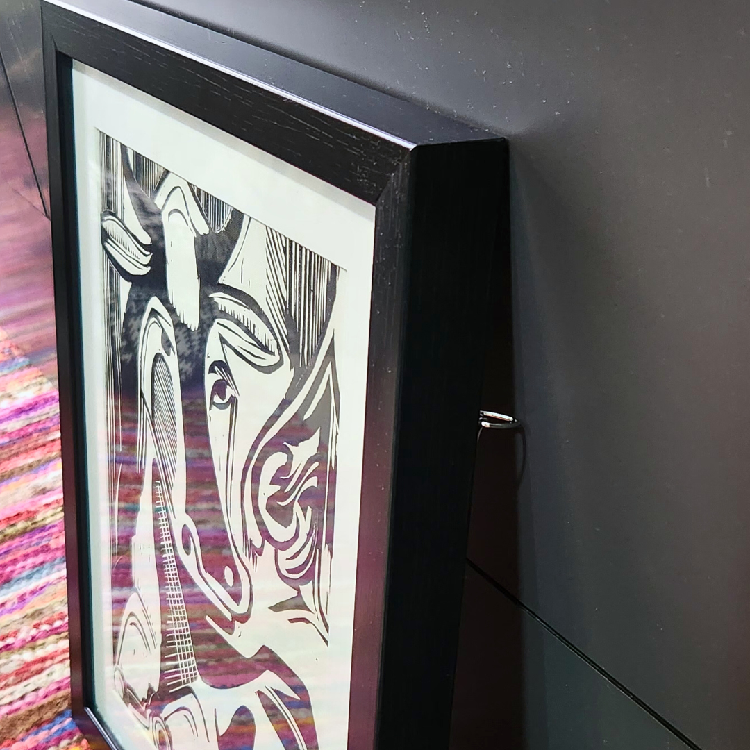 The Large Cow Lying Down -Ernst Ludwig Kirchner - Box Frame 14 x 11.5 inches