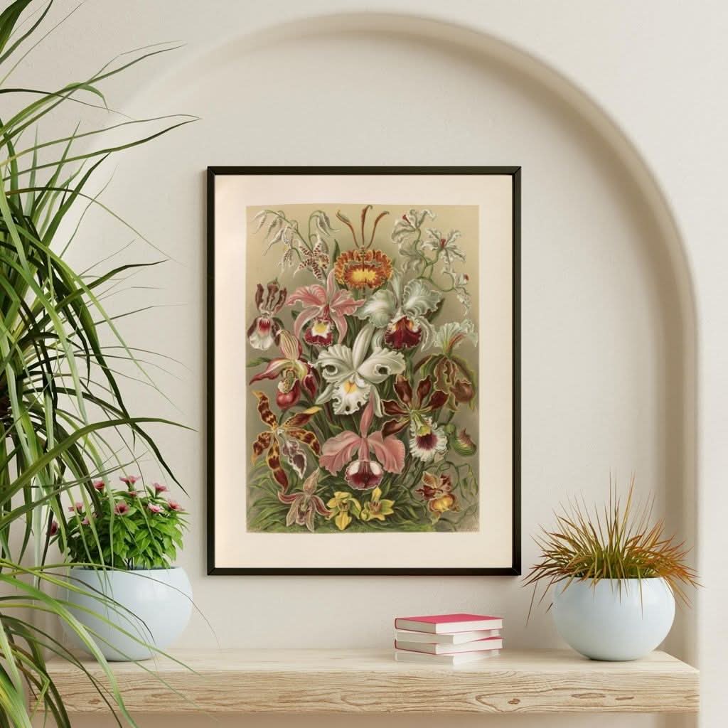 Flowers illustration from Kunstformen der Natur- Ernst Haeckel