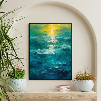 Sunset over the ocean