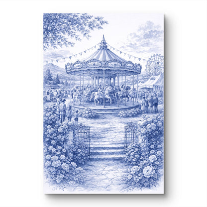 Royal Blue Landscapes -Set of 3