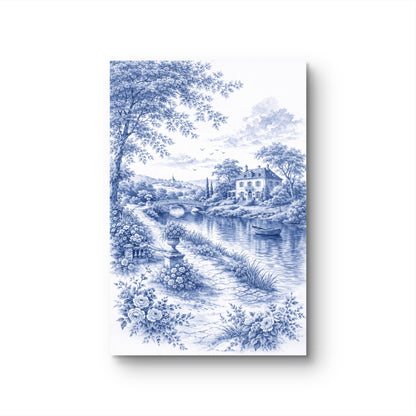 Royal Blue Landscapes -Set of 3