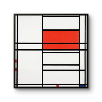 Abstract art piece with geometric shapes on a white background