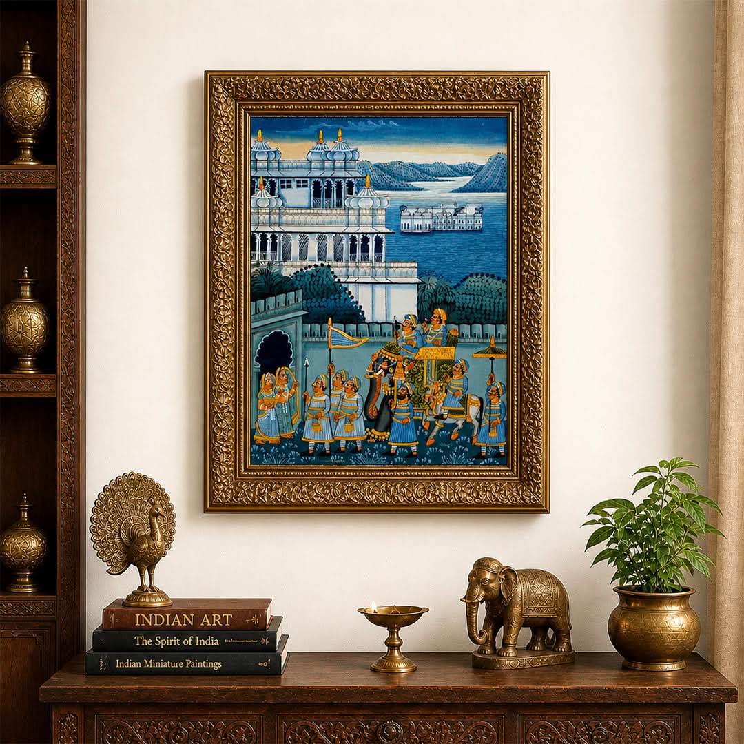 Handpainted Royal Palace and Procession