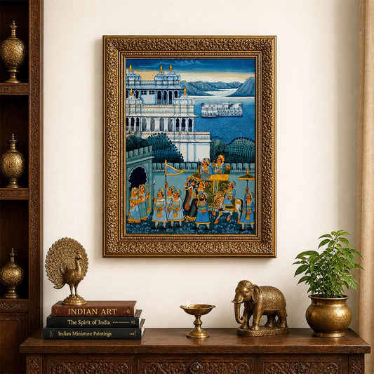 Handpainted Royal Palace and Procession