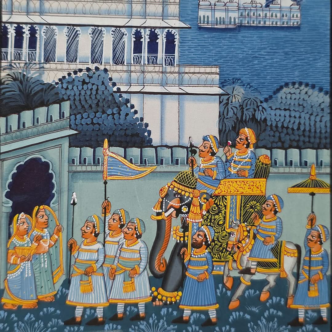 Handpainted Royal Palace and Procession