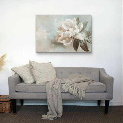 Purity abstract art print featuring gold and silver tones