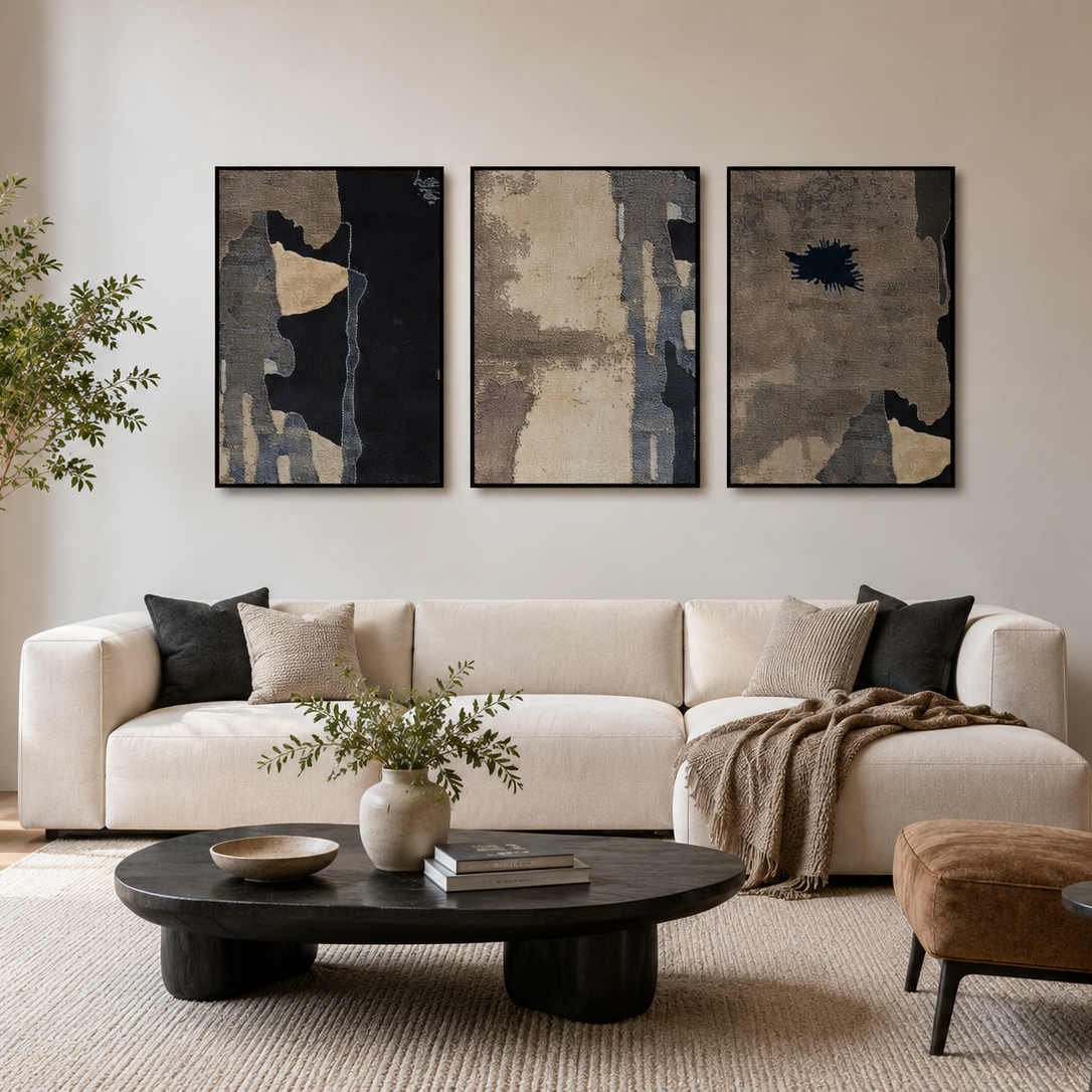 The flow of senses -Set of 3