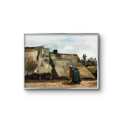 Van Gogh - A peasant woman in front of her cottage