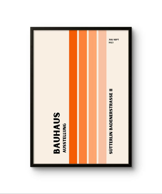 Bauhaus Orange – Premium Abstract Art Print