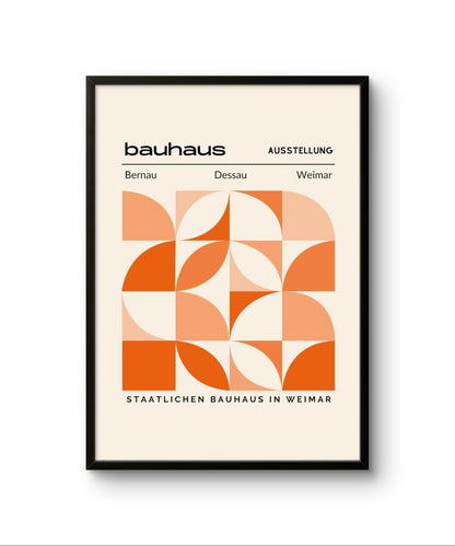 Bauhaus Orange – Premium Abstract Art Print