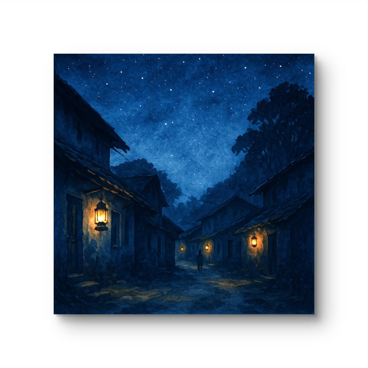 Village Street at Night