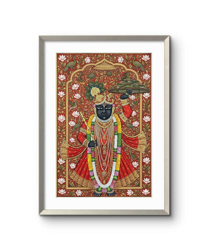 Shrinathji in Red Shringar