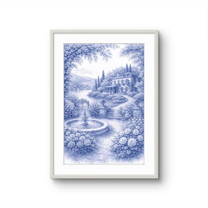 Royal Blue Landscapes -Set of 3
