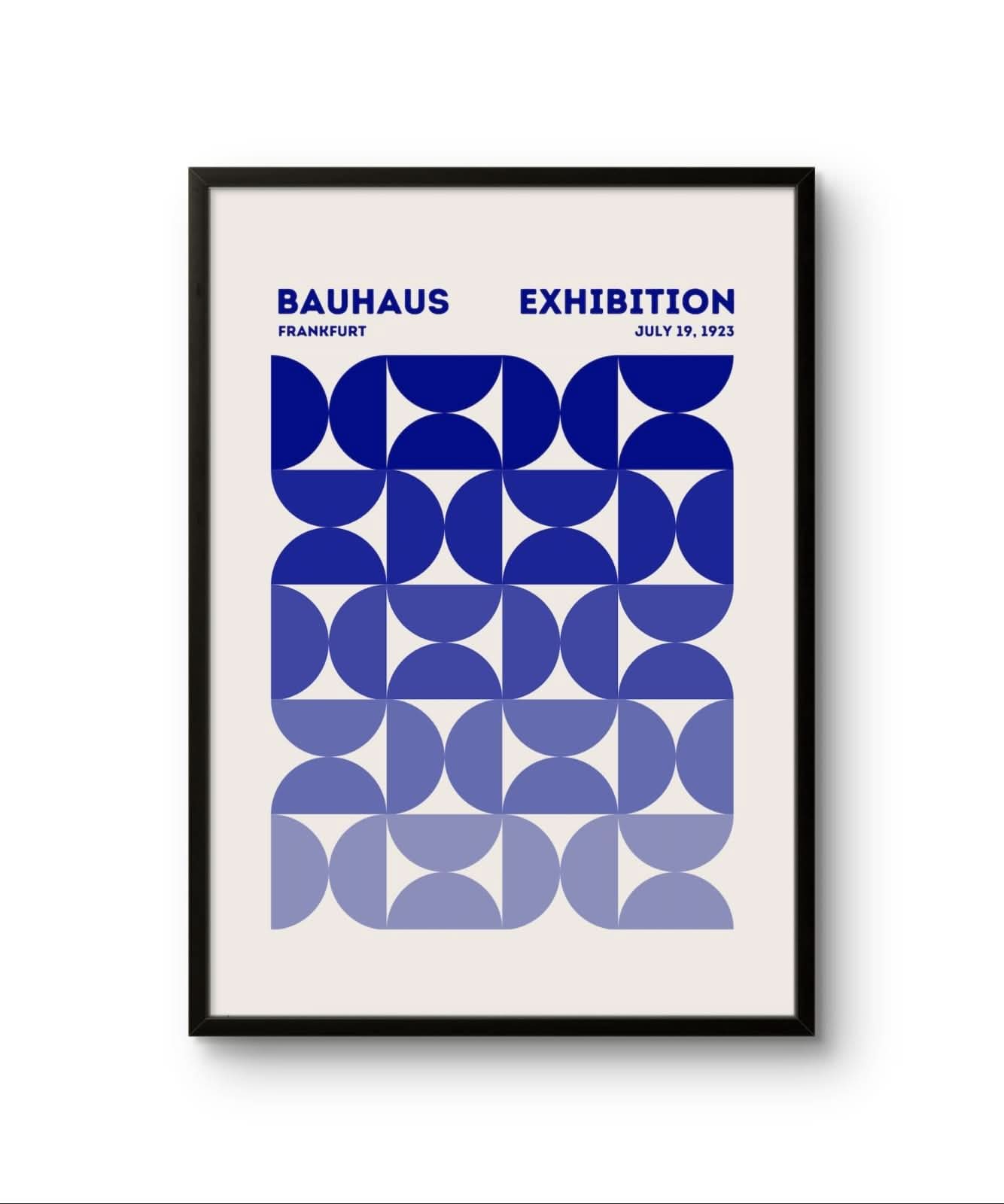 Bauhaus Blue – Premium Abstract Art Print