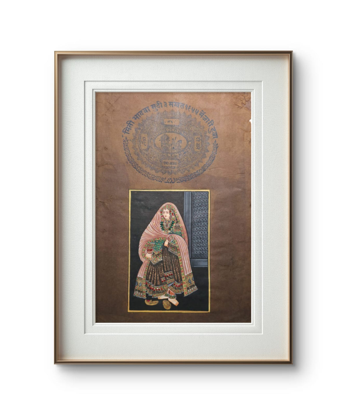Embellished Raja and Rani - Folio Art - Set of 2