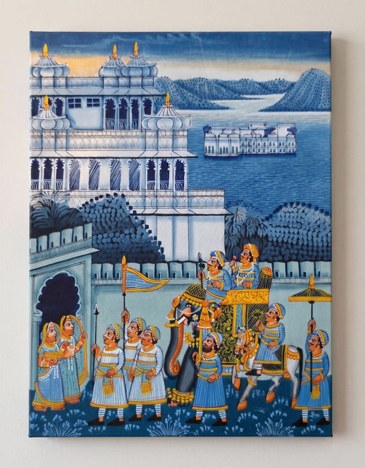 Handpainted Royal Palace and Procession