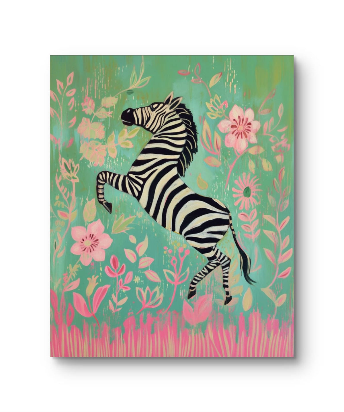 Zebra in a Meadow