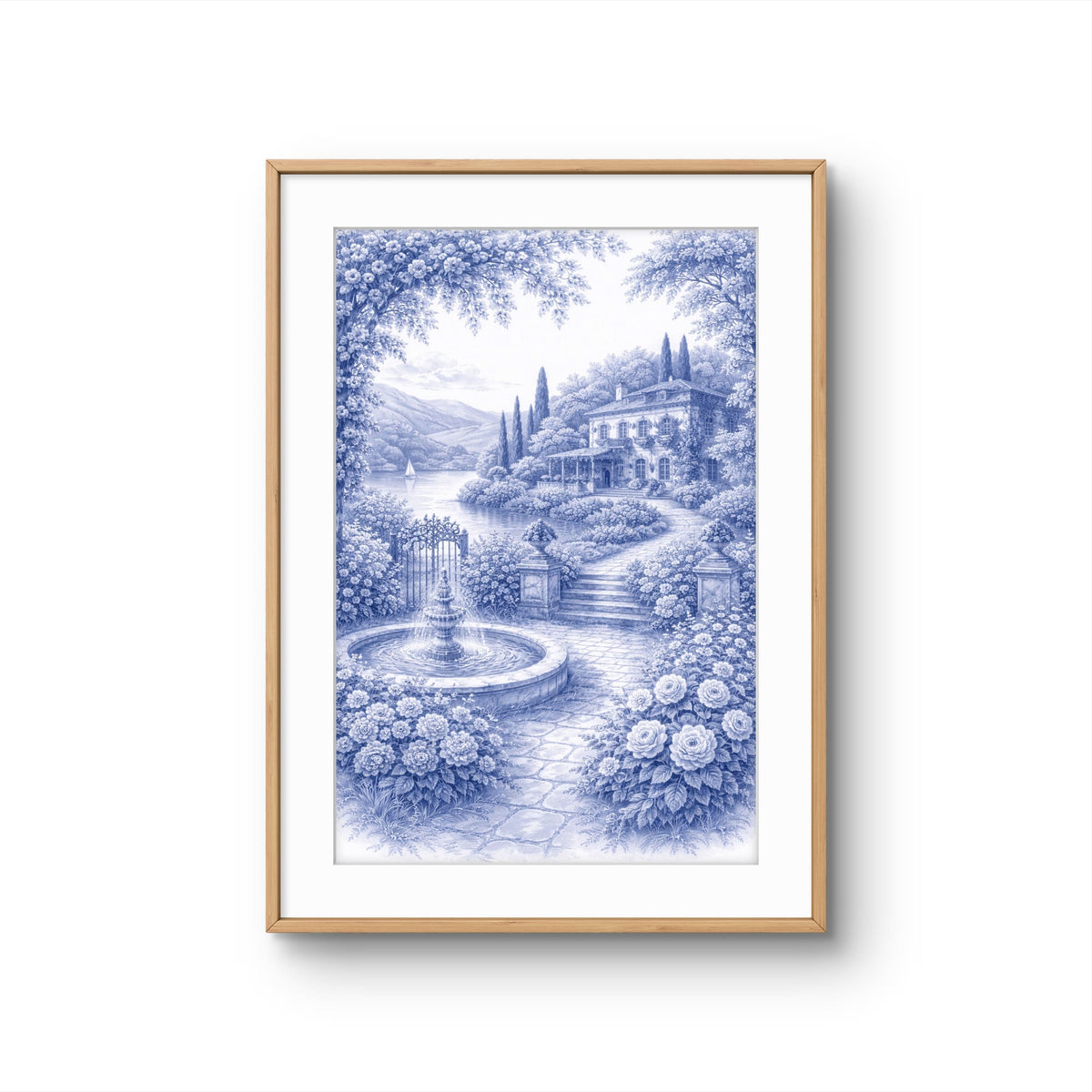 Royal Blue Landscapes -Set of 3