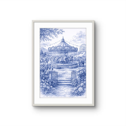 Royal Blue Landscapes -Set of 3