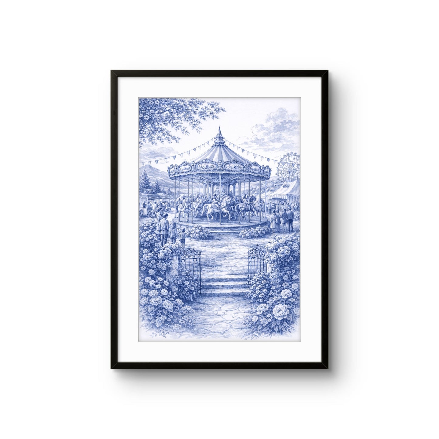 Royal Blue Landscapes -Set of 3