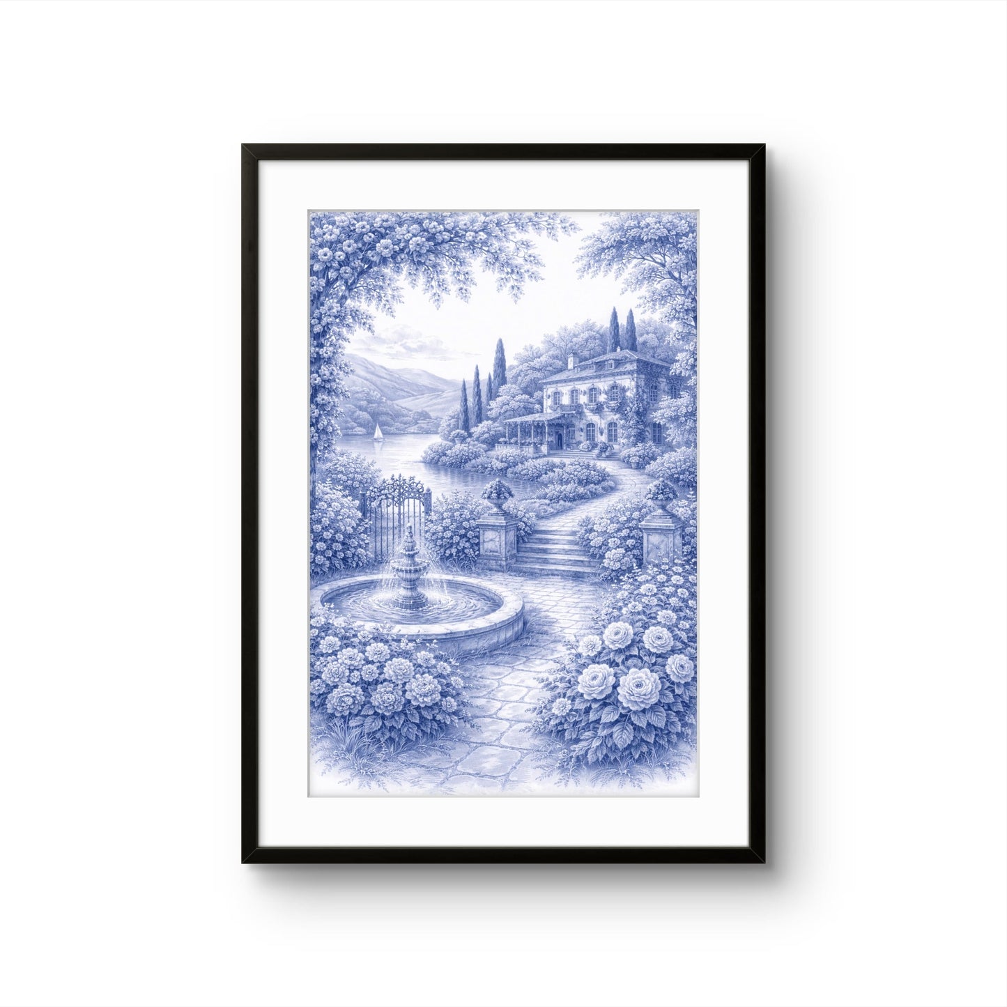 Royal Blue Landscapes -Set of 3