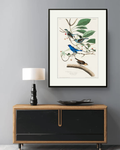 Indigo Bird – Premium Abstract Art Print