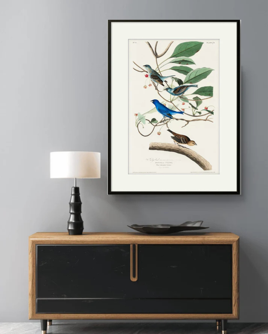 Indigo Bird – Premium Abstract Art Print